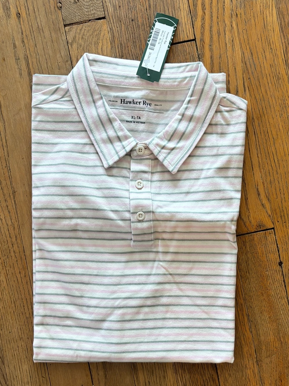 Hawker Rye Men's Pink Striped Polo